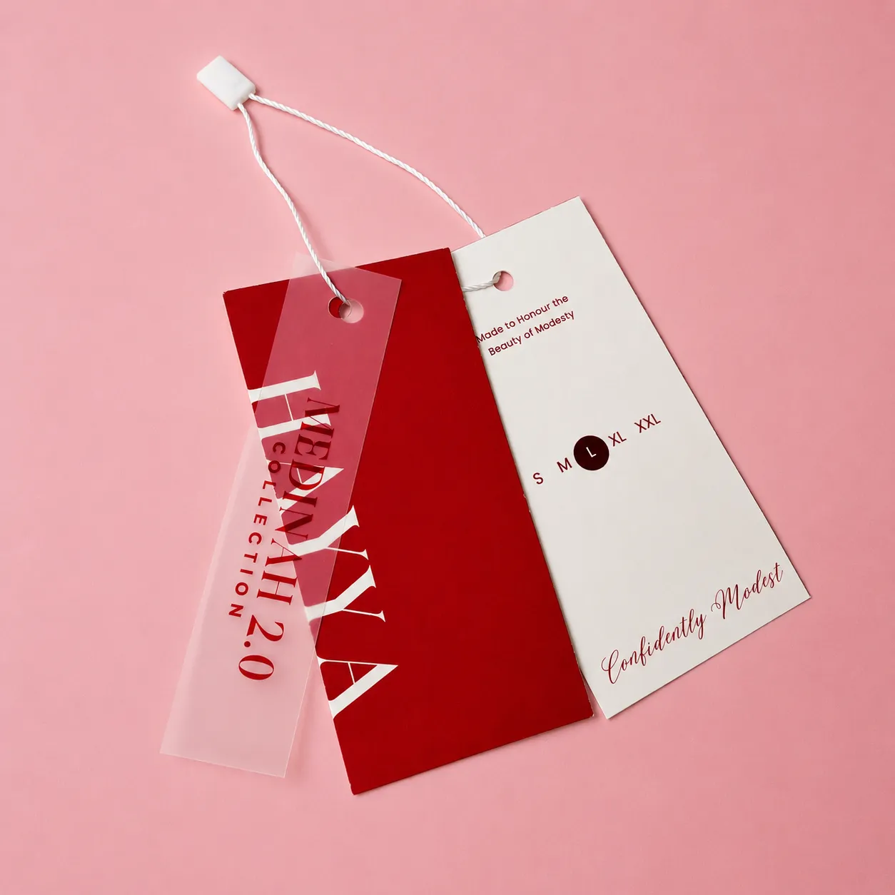 Three-piece branded story tag